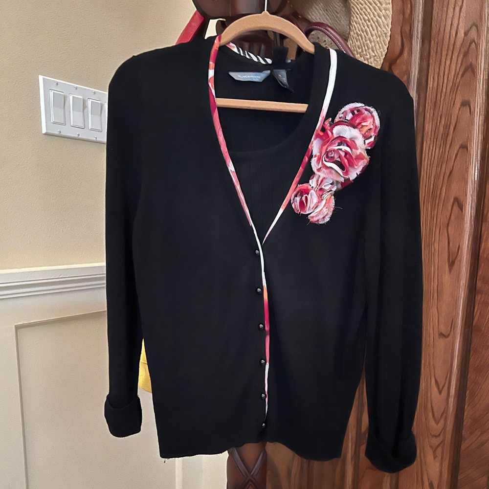 Flower Cardigan and cami set gently used